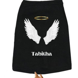 Personalized Dog Angel Shirt With Dogs name, Cute Dog Shirt, Dog Angel Costume, Cat Halloween Angel Costume, Angel Dog Top-Dog Lover Gift