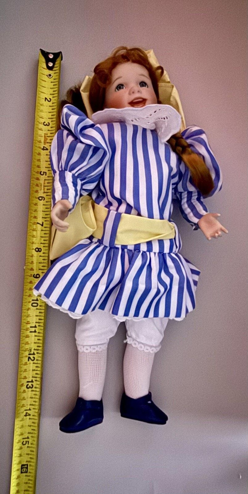 Wendy Lawton Smiling Porcelain Bisque Doll Anna With Red Hair Signed 14" #1460FA image 10