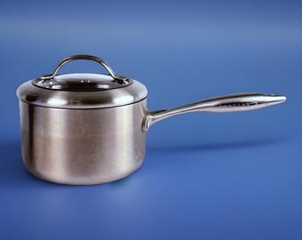 Cacerola Scanpan CTX de 2 cuartos con tapa, Dinamarca, cerámica, titanio, antiadherente, inducción