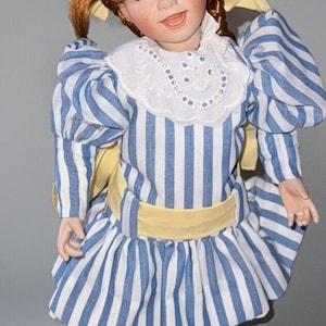 Wendy Lawton Smiling Porcelain Bisque Doll Anna With Red Hair Signed 14" #1460FA image 1