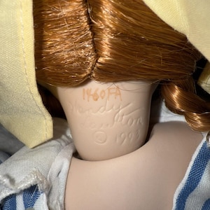 Wendy Lawton Smiling Porcelain Bisque Doll Anna With Red Hair Signed 14" #1460FA image 9