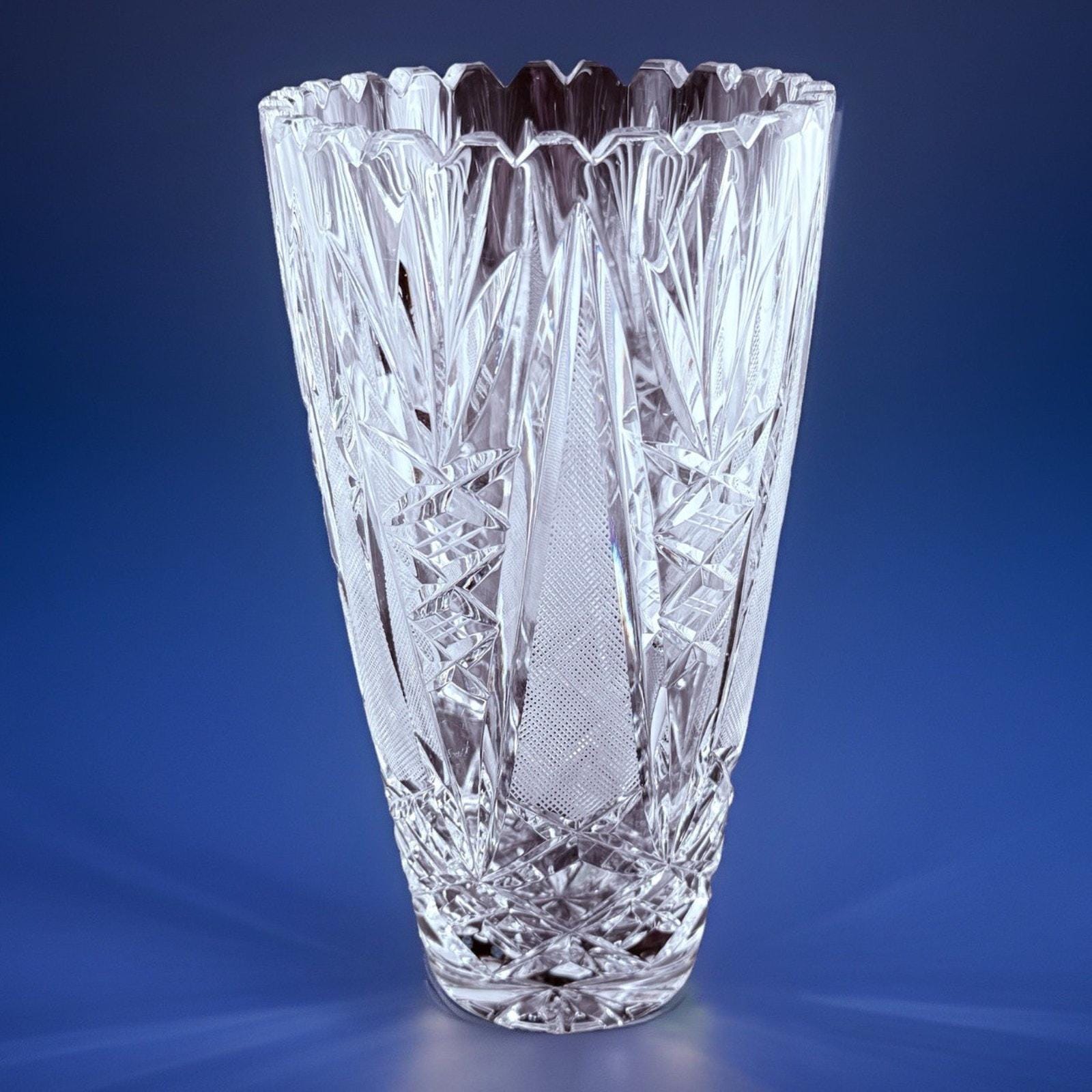 Czech bohemian crystal vase - Etsy 日本