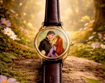 Reloj Disney La Bella Durmiente 40 Aniversario Aurora y el Príncipe Cuero NOS