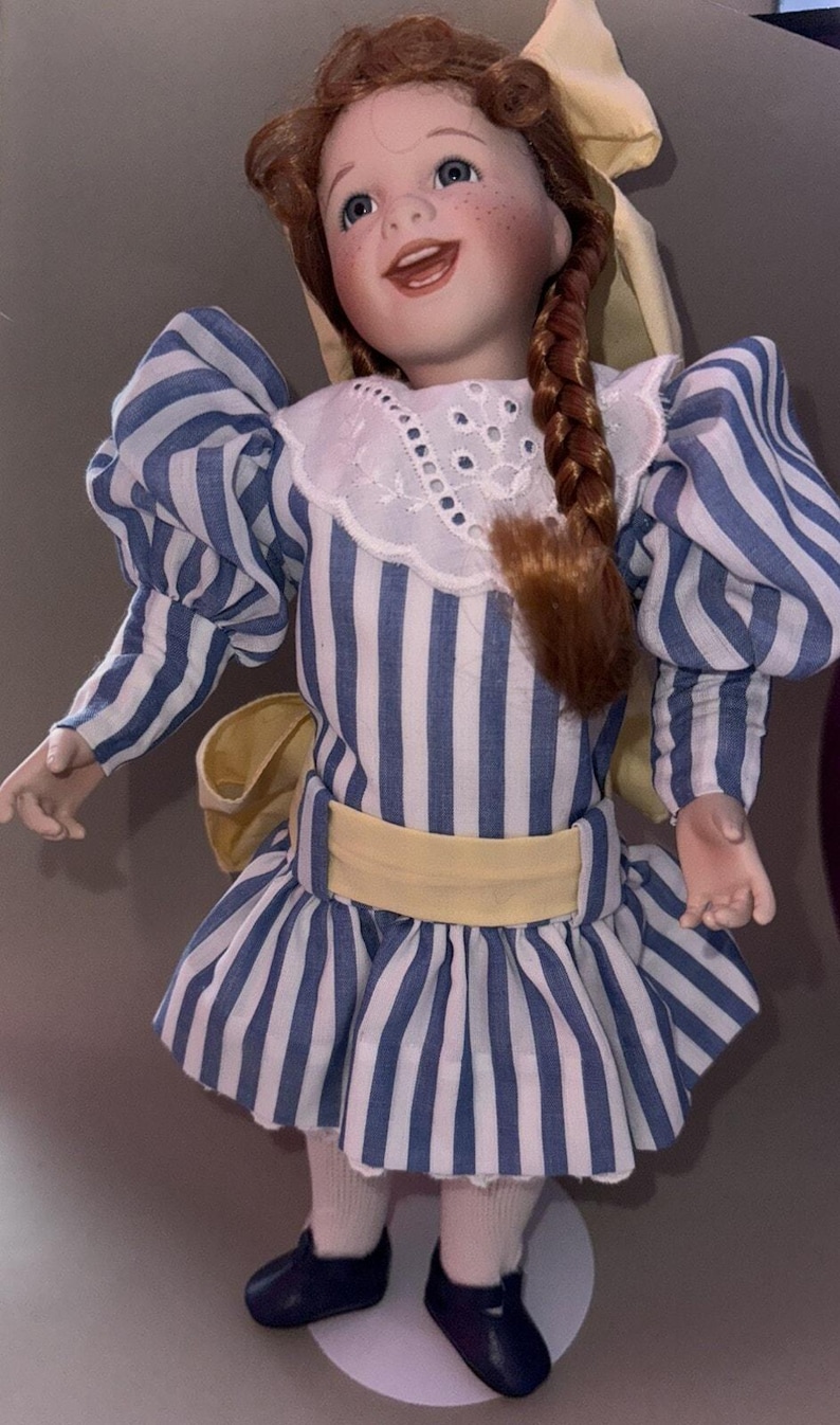 Wendy Lawton Smiling Porcelain Bisque Doll Anna With Red Hair Signed 14" #1460FA image 2