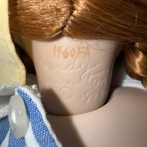 Wendy Lawton Smiling Porcelain Bisque Doll Anna With Red Hair Signed 14" #1460FA image 8