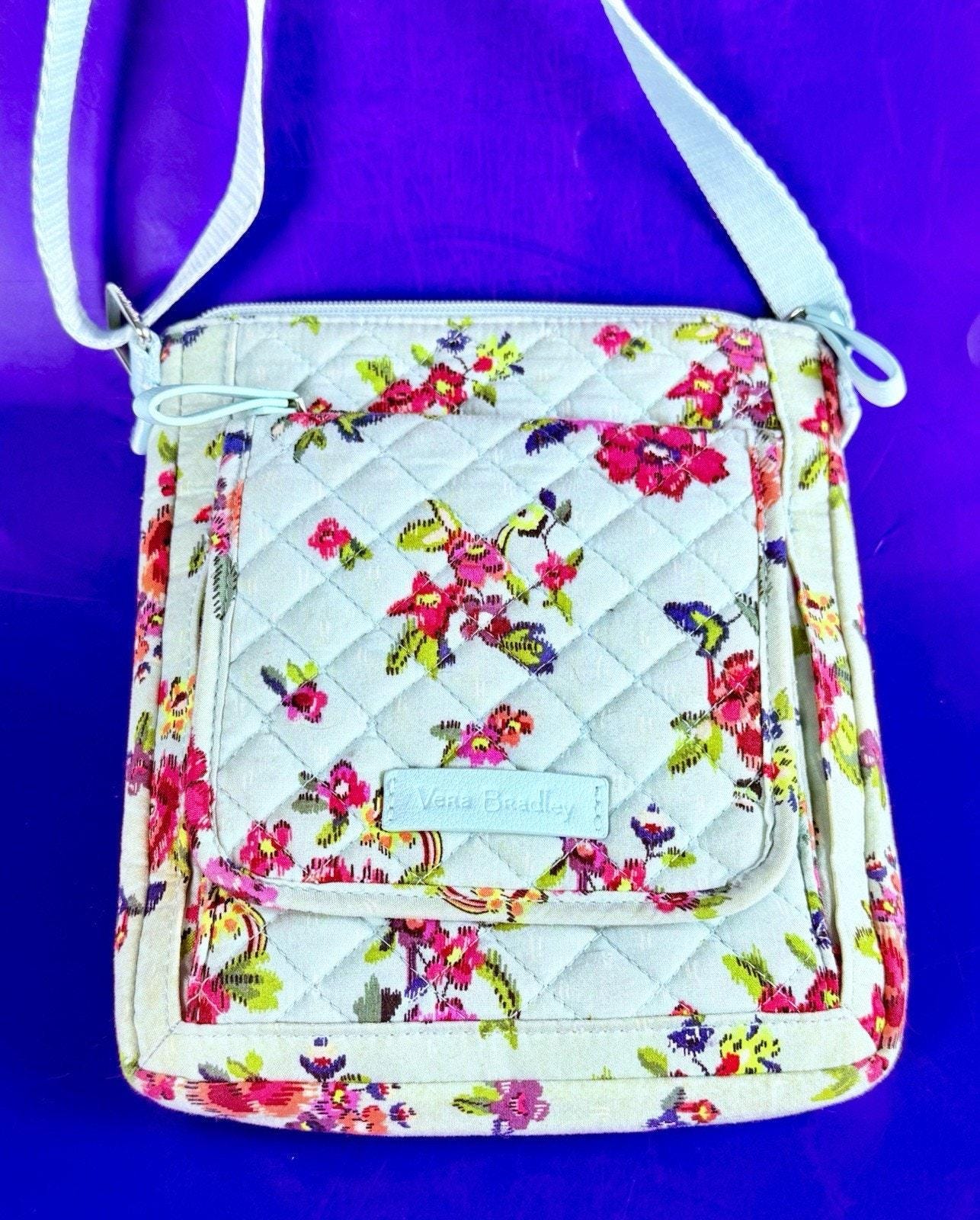 2008 Vera Bradley Mediterranean White Small Mini Backpack Bag Floral Tote Retire Vera Bradley Small Vera Tote - Magnifique Floral – Lenny main image 3