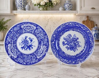 The Spode Blue Room Collection Floral Byron Groups 10" Dinner Plate Set Of 2