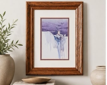 Vintage Michael Atkinson Kunstdruck Pueblo Sentinel Holzgerahmt und doppelt mattiert