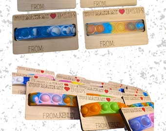 Pop-It Fidget Bracelet Valentines