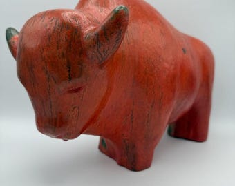 Ruscha Ceramics Buffalo / Bison – Kurt Tschörner – Mid Century Modern – Wgp – 33 cm