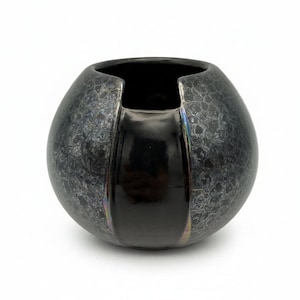 Steuler Zyklon Kugelvase 430/10 I Irisierend Space Age 70er Keramik Vase