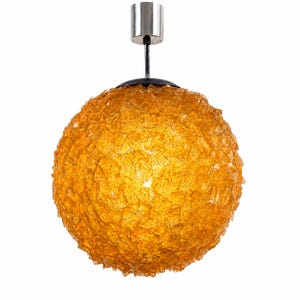 Space Age Spaghettilampe Orange | 70er Jahre Vintage | Acryl Kugel | 33cm