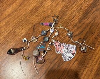 Beaded TS journal or bag charm with tortured poets dress