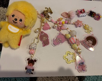 80s Style Monkey Bag or Journal Charm