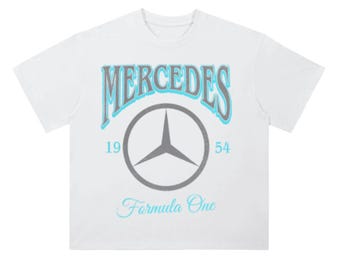 Mercedez Benz Petronas Formula 1 Heavyweight Drop Shoulder Cotton T-Shirt