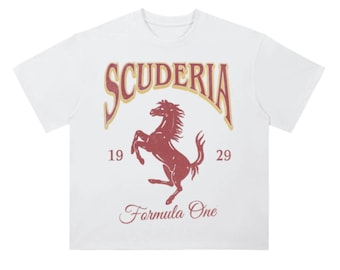 Ferrari Scuderia Formula 1 Heavyweight Drop Shoulder Cotton T-Shirt