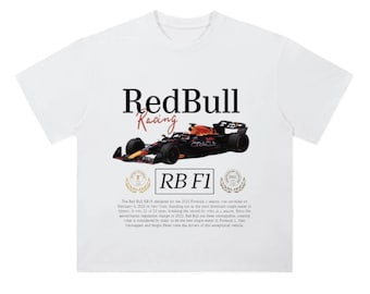 Red Bull F1 Heavyweight Drop Shoulder Cotton T-Shirt | Graphic Tee | Formula 1 |