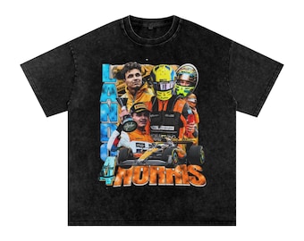 Lando Norris Garment Dye Oversize T-Shirt | F1 Shirt | Formula 1 Graphic Tee |