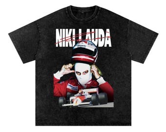 Nikki Lauda Graphic Tee Oversized Cotton T-Shirt | Formula 1 | Ferrari |