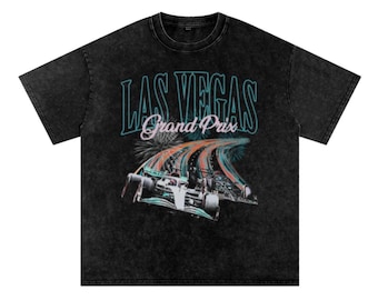 Las Vegas Grand Prix Washed Oversized Cotton T-Shirt