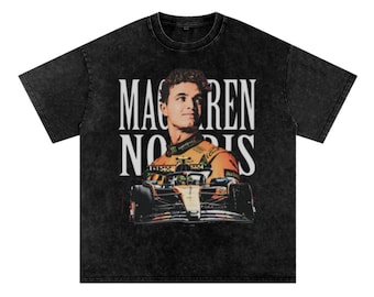 Lando Norris Washed Oversized Cotton Mclaren Racing T-Shirt