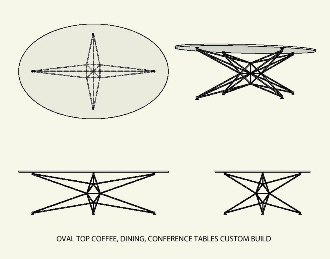 Unique Dining and Coffee Table Bases. Custom Build and Etsy