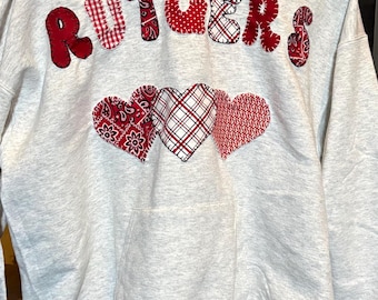 Sudaderas con capucha personalizadas de patchwork para equipos universitarios o deportivos