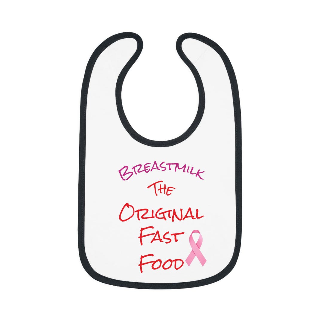 Breastmilk Original Fast Food Baby Bib | Funny Breastmilk Bib | Cotton ...