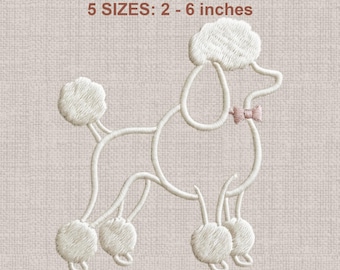 Bold Poodle Embroidery Design, Pet Lover Machine Embroidery Set (Digital Download)