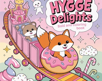 Hygge Coloring Book, 80+ Printable Pages (Digital Download)