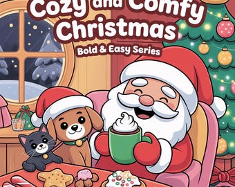 70 Pages Christmas Coloring Book, Winter Theme (PDF Printable)