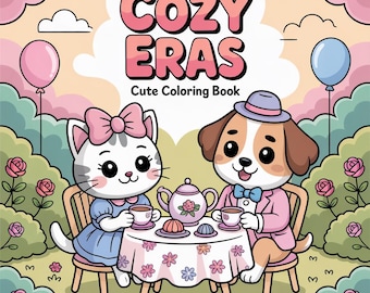 Cozy Eras Coloring Book, Cute and Cozy Digital Coloring Pages, 70+ Pages, Instant Download Relaxing| BONUS FREE +1 Coloring Book