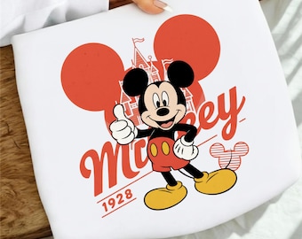 Disney Mickey Mouse Sweatshirt PNG | Vintage Cartoon Digital Download | Retro Disney Shirt Design | Cute Character Printable Art
