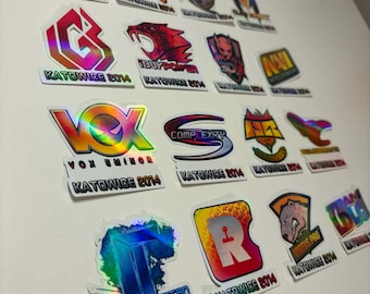 Katowice 2014 Holographic CS:GO Sticker Set | eSports Fan Gamer Gift
