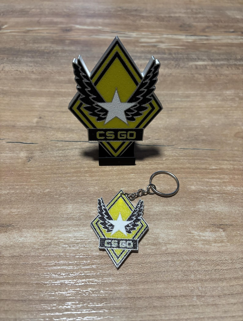 Counter Strike Pin Inspired Keychain + FREE STAND – CSGO CS2 - Fan Gift ...