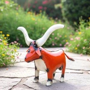 Texas Longhorn Statue - Etsy