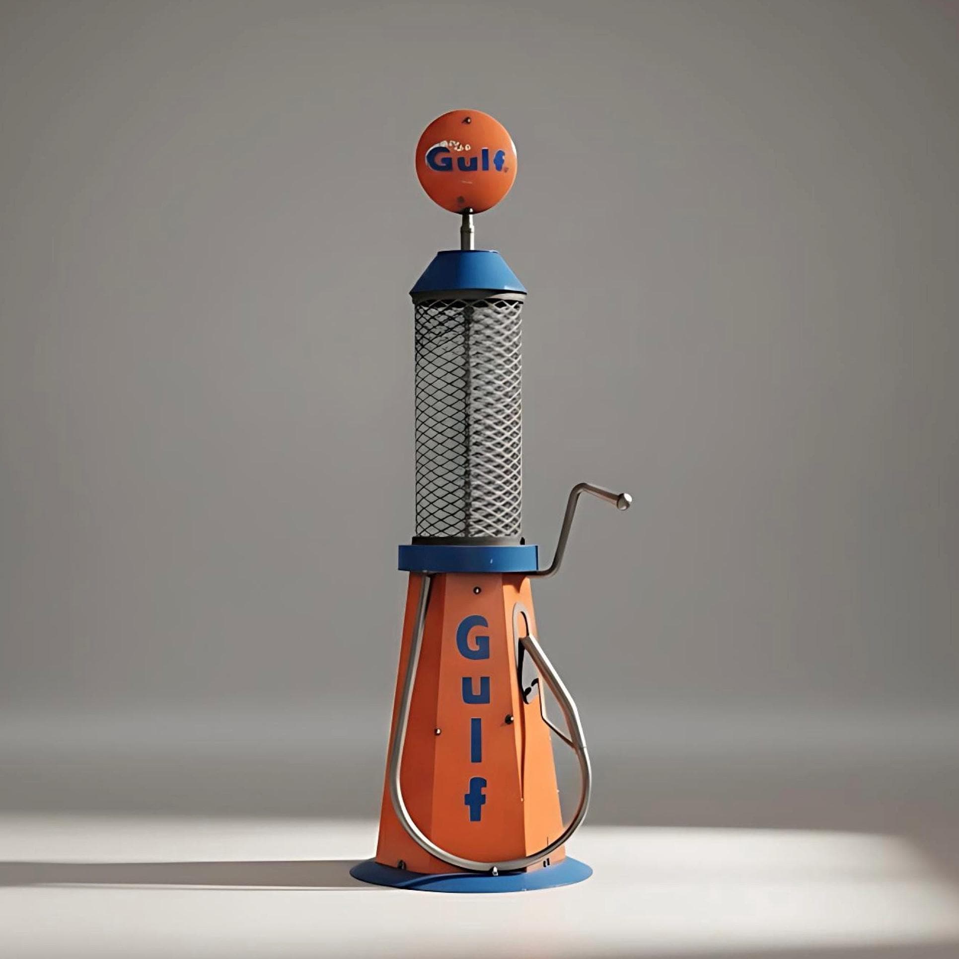 Antique Metal Gulf Gas Pump | Rustic Mancave Patio Decor | Garage Yard ...
