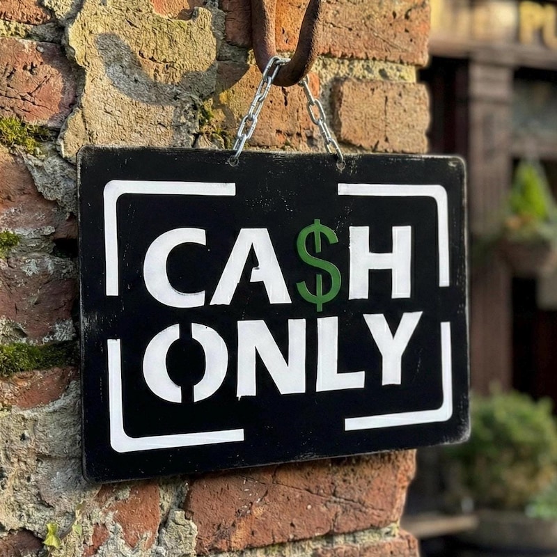 Cash Only Sign - Etsy