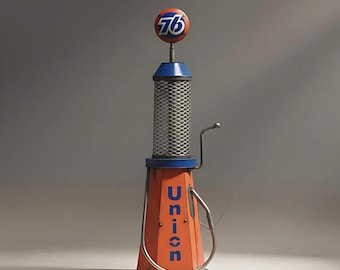 Metal Union 76 Antique Gas Pump | Mancave Garage Decor | Artisan