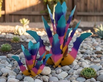 13' Handmade Metal Agave | Farmhouse Yard Art Garden Decor