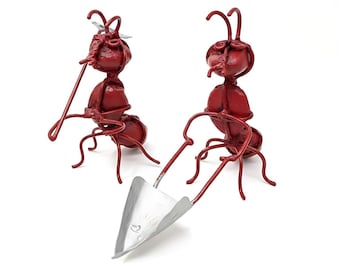 Metal Ant Bottle Holder Rustic Handmade Recycled Metal Art Made
