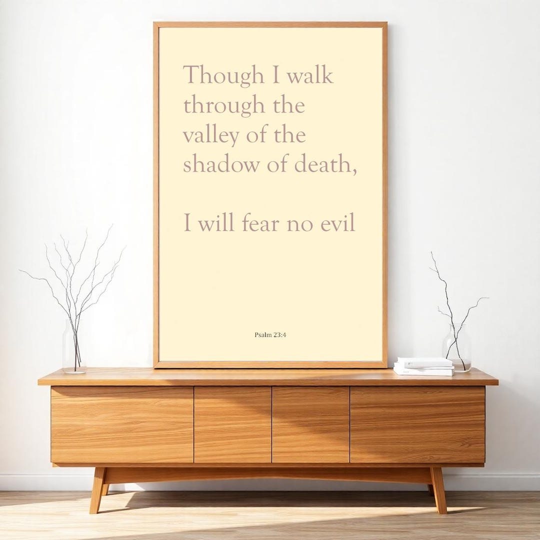 Psalm 23:4 Bible Verse Printable Wall Art - Etsy