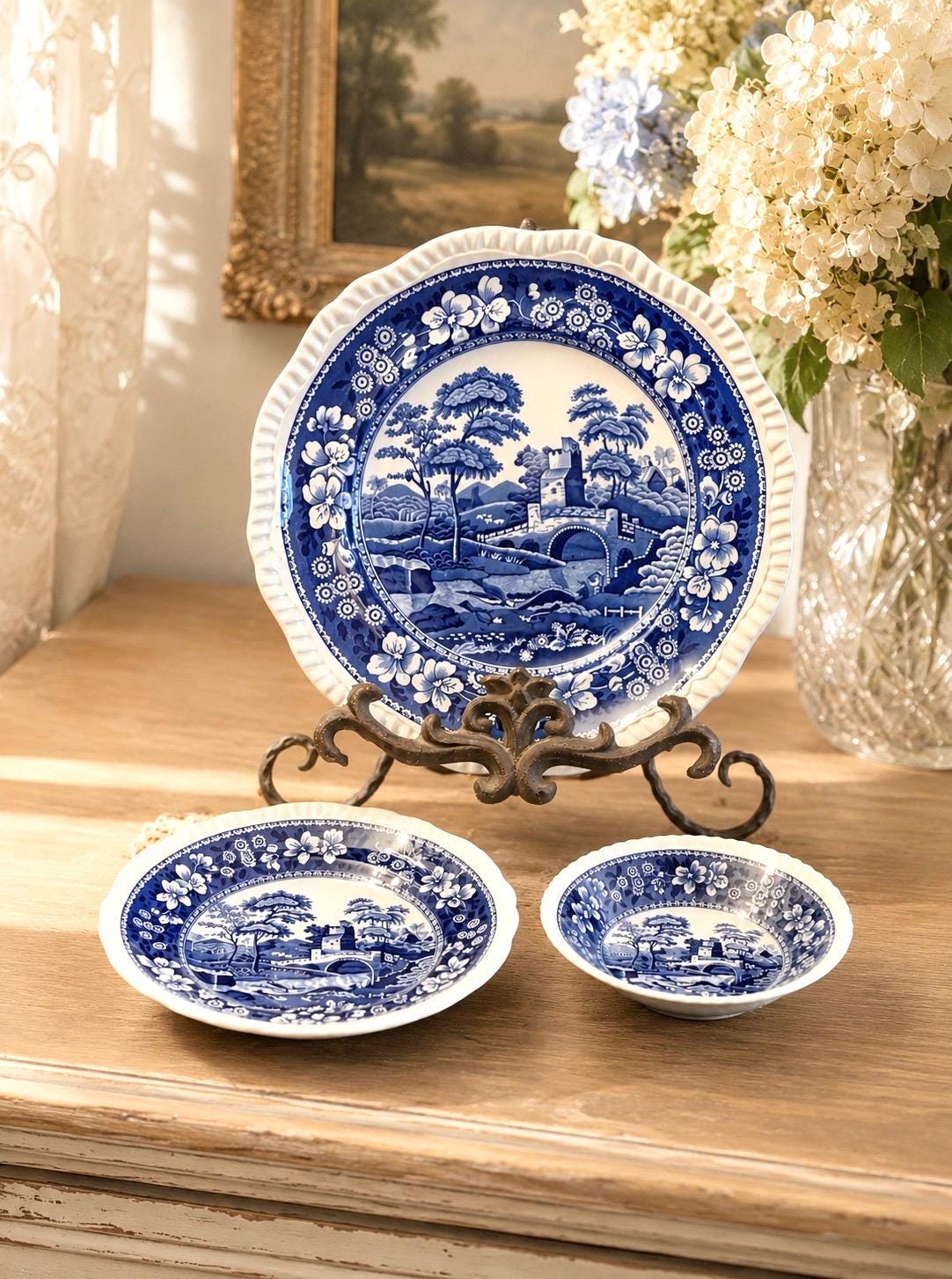 Spode Blue Tower - Etsy