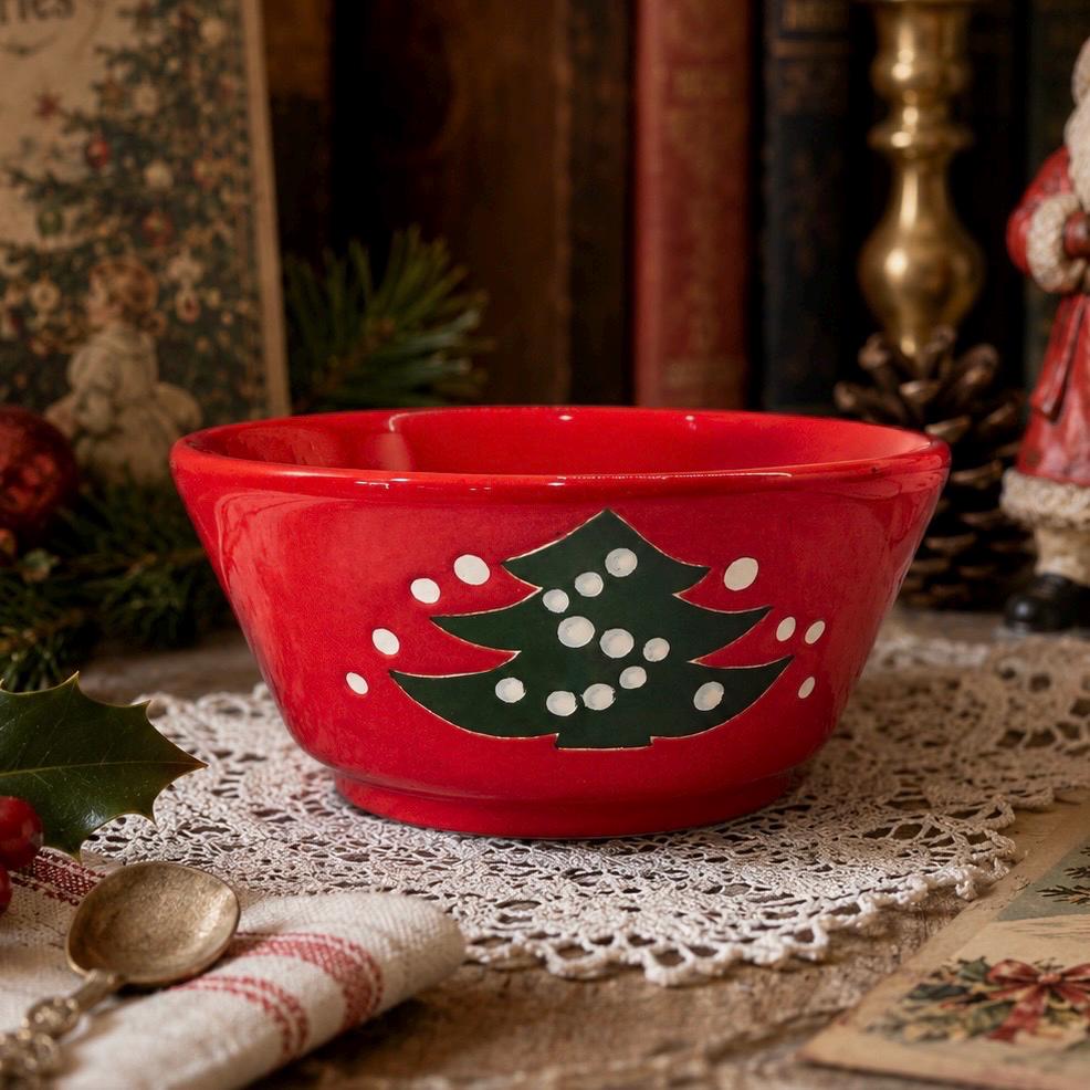 40 Festive Christmas Kitchen Decor Ideas to Spice Up Your Home: Jolly Touches for a Merry Cooking Space 2 Vintage West Germany Waechtersbach Christmas Tree Bowl, Red Soup…