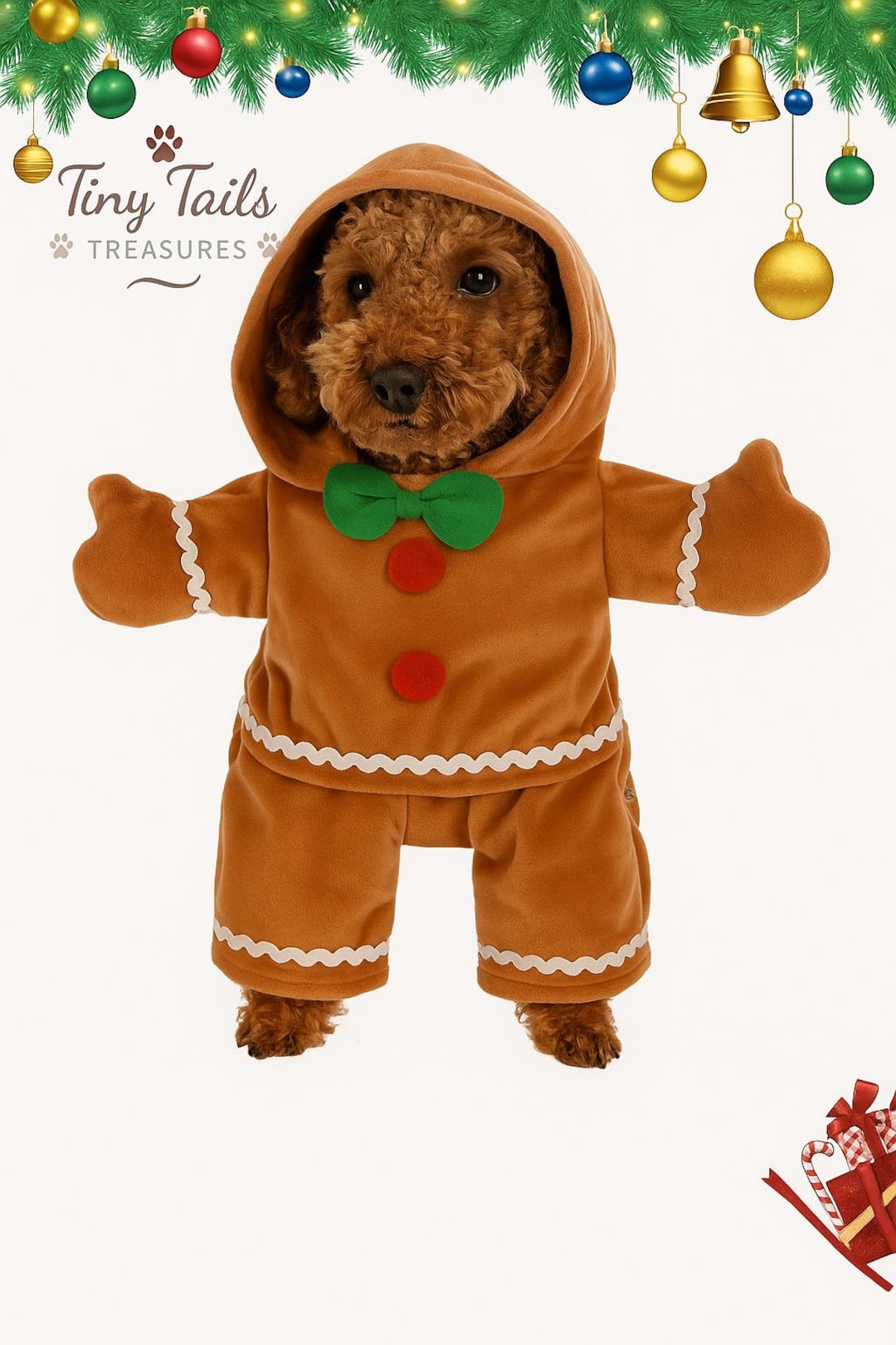 Walking Gingerbread Pet Costume – Christmas Dog Hoodie - Etsy