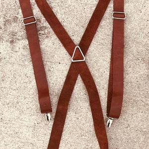 Leather suspenders . Urban / Bridal/ Gift. Groomsman gift/ custom suspenders