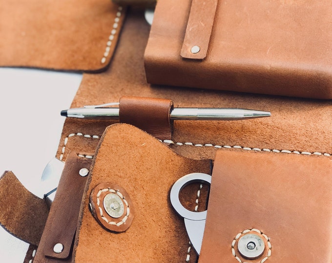 Leather Cigar Bag/ Cigar Humidor / Custom Hand Sewn Leather Cigar Case