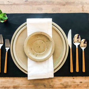 Leather placemat / Full grain leather placemat/ minimalistic placemat