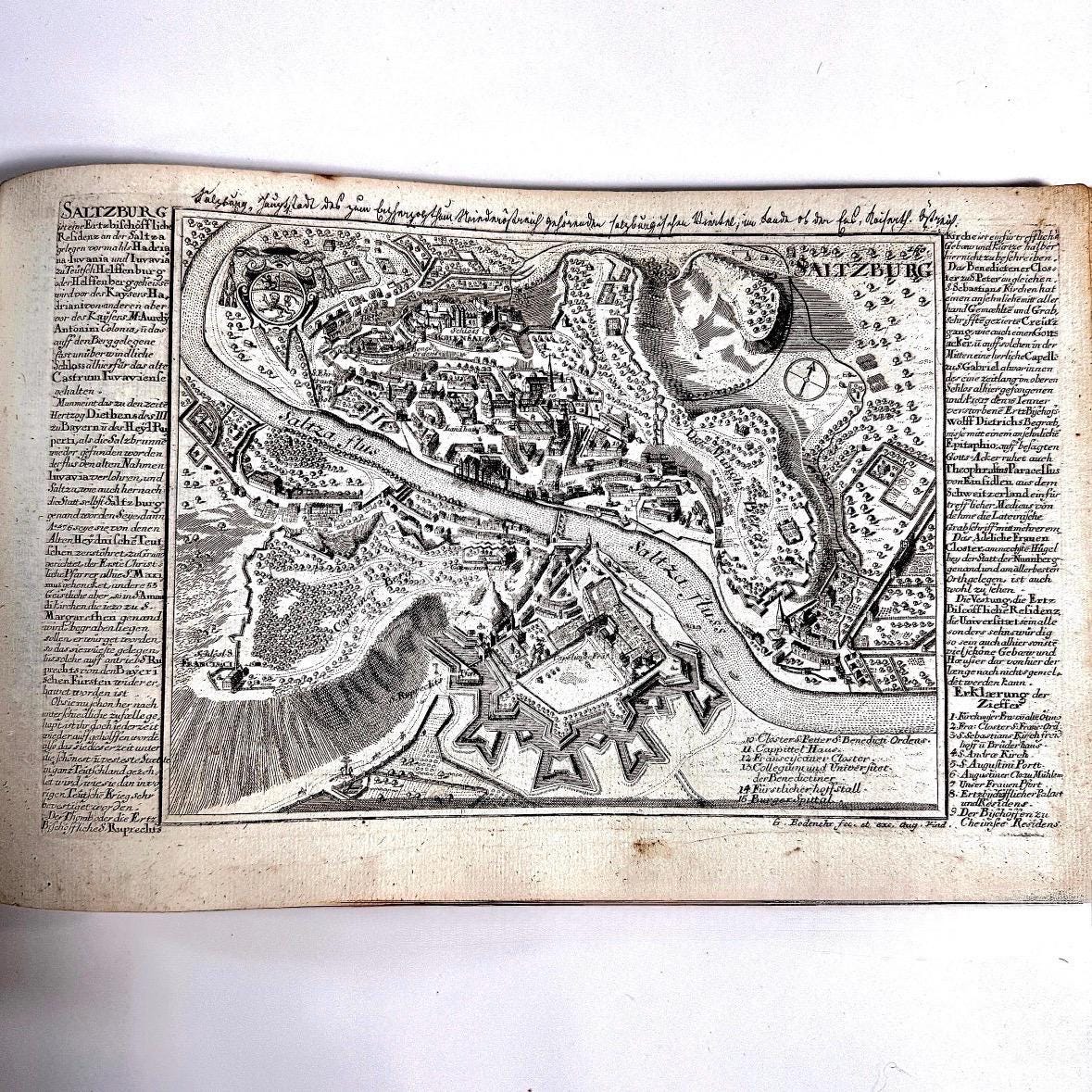英国18世紀アンティーク銅版画　手彩色の古地図 古い銅版画 - Etsy 日本