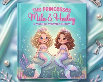 Personalized Mermaid Book for Girls, Custom Name Story, Ocean Adventure, Kids Keepsake